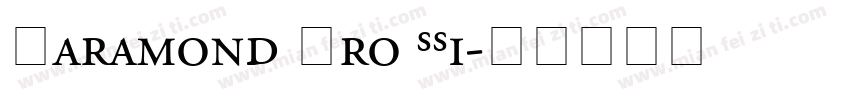 Garamond Pro SSi字体转换